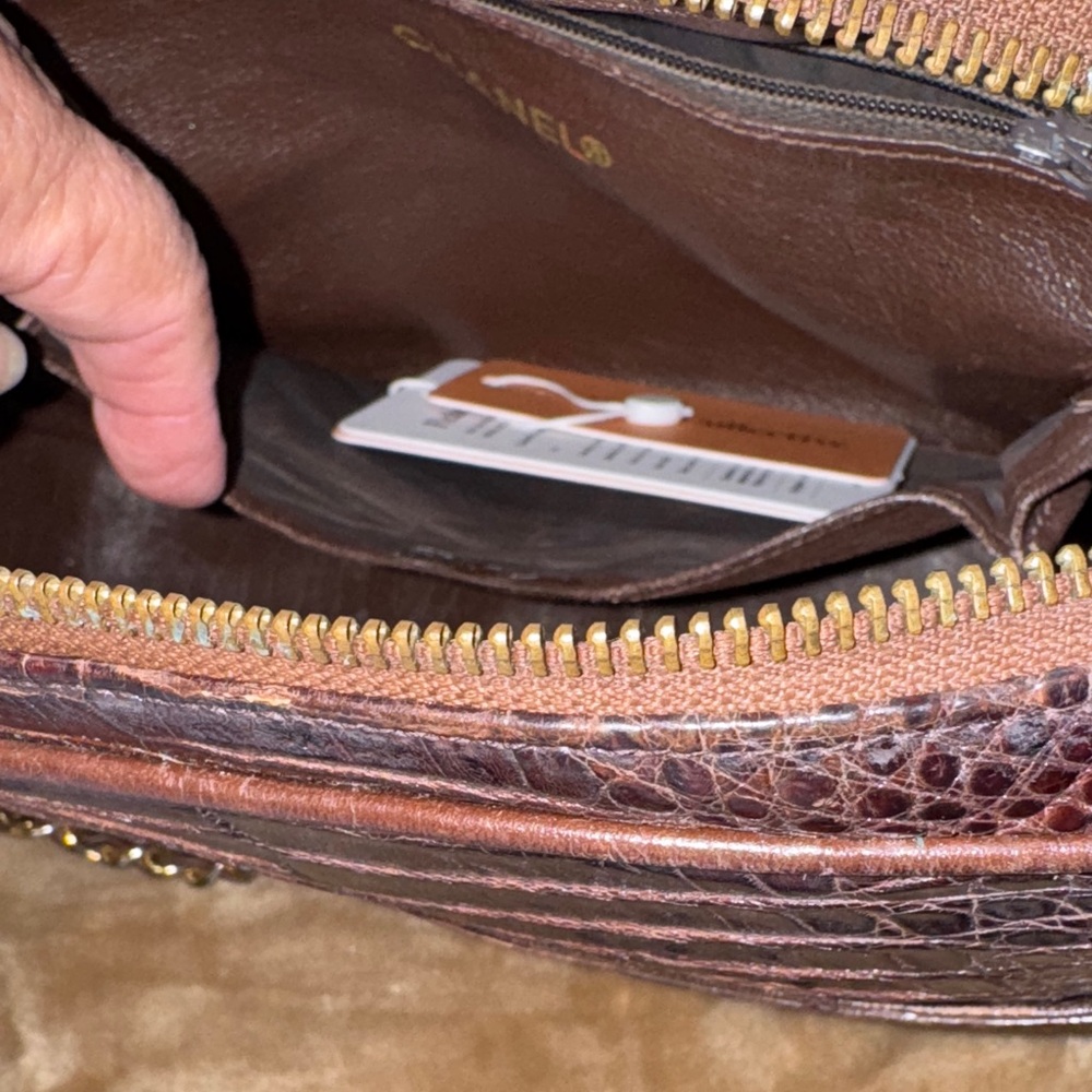 CHANEL Brown Genuine Crocodile-
Crossbody Bag - Picture 9 of 12